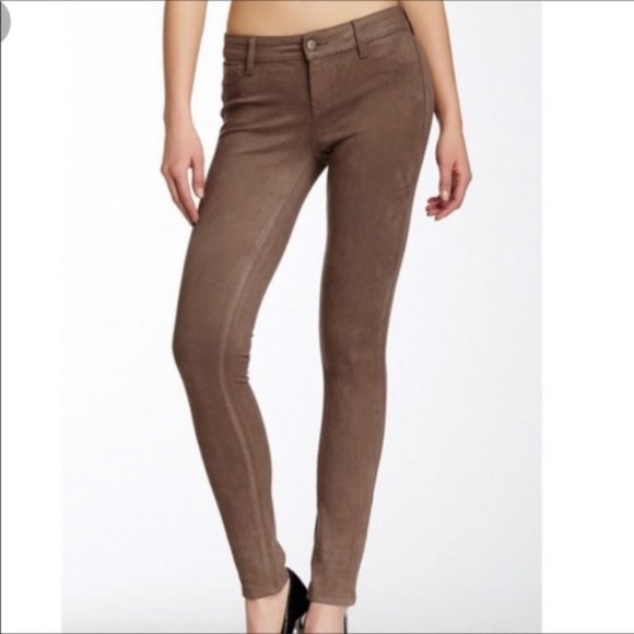 Anthropologie Level 99 Liza Skinny Suede Pants Size 29 - Picture 2 of 10